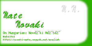 mate novaki business card